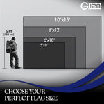 Load image into Gallery viewer, G128 Texas State Flag  8x12 Ft  StormFlyer Series Embroidered 220GSM Spun Polyester  Embroidered Design, Indoor/Outdoor, Brass Grommets, Heavy Duty, All Weather