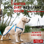 Load image into Gallery viewer, WAUDOG Waterproof Dog Harness Adjustable Dog Harness for Large Dogs Small and Medium Dogs Heavy Duty Dog Harness with Durable Metal Clasp and QR Dog Tag Boy &amp; Girl Dog Harness Blue (24 35in)