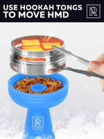 Load image into Gallery viewer, Blue Hookah Bowl Set Silicone Premium Shisha Bowl Phunnel for Smoking with Tongs