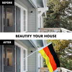 Load image into Gallery viewer, G128  6 Feet Tangle Free Spinning Flagpole (White) Germany Brass Grommets Printed 3x5 ft (Flag Included) Aluminum Flag Pole