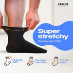 Load image into Gallery viewer, Mens Diabetic Socks Black Ankle Cut 9 12 Size 4 Pairs Loose Fitting Seamless Thin Cotton Diabetic Socks for Men
