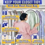 Load image into Gallery viewer, 4 Pcs Clear Garment Bags for Hanging Clothes – Dust Proof Suit Bags for Closet Storage (40 x24 x10 ) with Zipper Sides – Designed for Travel &amp; Organization Protects Clothes &amp; Keeps Them Ready to Wear