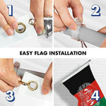 Load image into Gallery viewer, G128 Combo Pack: Flag Pole 6 FT Silver Tangle Free &amp; Afghanistan Afghan Flag 3x5 FT Printed 150D Polyester