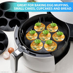 Load image into Gallery viewer, Air Fryer Muffin Pan   3.5 5.8L Compatible 7 Cup Tray Nonstick Silicone Muffin Pans for Baking Air Fryer Silicone Egg Mold with 7.09 x7.09 x0.28  Size   Easy Use and Smooth Cleaning Functionality