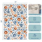 Load image into Gallery viewer, Set of 2 Thankful &amp; Grateful Printed Dish Towels Hand Towels Boho Tea Towels Multifunctional Stylish Absorbent Quick Dry Soft 18  x28  100% Cotton Blue &amp; Orange
