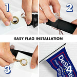 Load image into Gallery viewer, G128 Combo Pack: 6 Ft Tangle Free Aluminum Spinning Flagpole (Black) &amp; DeSantis Election Make America Florida Flag 3x5 Ft, LiteWeave Pro Series Printed 150D Polyester  Pole with Flag Included
