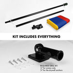 Load image into Gallery viewer, G128 Combo Pack: Flag Pole 6 FT Black Tangle Free &amp; Armenia Armenian Flag 3x5 FT Printed 150D Polyester