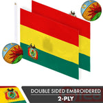 Load image into Gallery viewer, Bolivia Bolivian Flag 3x5 Ft 5Pack Doublesided Embroidered Polyester By G128