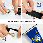 Load image into Gallery viewer, G128 Combo Pack: 6 Ft Tangle Free Spinning Flagpole (Black) &amp; Oregon Double Sided Flag 3x5 Ft Printed 150D Polyester, Brass Grommets (Flag Included) Aluminum Flag Pole
