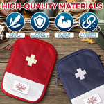 Load image into Gallery viewer, BURIUS 2 Pcs Travel First Aid Bag Empty Portable Storage   Small Medical Bag Empty with Multiple Compartments 7.1 x 5.1 Small First Aid Pouch with Zipper Closure for Camping and Hiking Blue and Red
