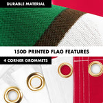 Load image into Gallery viewer, G128 Combo Pack: 6 Ft Tangle Free Aluminum Spinning Flagpole (Silver) &amp; California CA State Flag 3x5 Ft, LiteWeave Pro Series Printed 150D Polyester, 4 Corner Brass Grommets  Pole with Flag Included