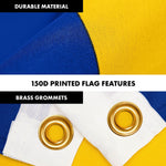 Load image into Gallery viewer, G128 Combo Pack: 6 Ft Tangle Free Aluminum Spinning Flagpole (White) &amp; Barbados Barbadian Flag 3x5 Ft, LiteWeave Pro Series Printed 150D Polyester  Pole with Flag Included