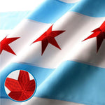 Load image into Gallery viewer, Chicago City Flag 2x3FT Embroidered 220GSM Spun Polyester Illinois