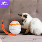 Load image into Gallery viewer, Interactive Cat Toy Dino Egg White Automatic Toy with 360 Degree Rotation Auto