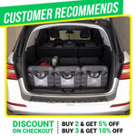 Load image into Gallery viewer, Trunk Organizer with Covering Net Attachable Non Slip Pads and Stainless Hooks Two Shades of Gray