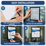 Load image into Gallery viewer, 30 Pack Magnetic Sign Holder 8.5 x 11 inch with Adhesive Back Magnetics Poster Frame Magnetic Paper Holder Reusable Adhesive Frames Magnet Frame for Wall Windows   Magnet Document Holders