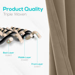 Load image into Gallery viewer, Blackout Curtains for Bedroom Pack of 2 Beige 42 x 84 inch Window Hanging Panel