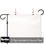 Load image into Gallery viewer, G128 Garden Flag Stand Flagpole  36x15  Black Wrought Iron Stand