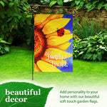 Load image into Gallery viewer, Combo Pack Garden Flag Stand Black 36x 6 in and Garden Flag 12x18 in Sunflower