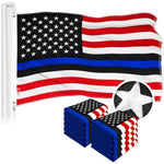 Load image into Gallery viewer, Blue Lives Matter Flag 3x5 Ft 10Pack Embroidered Polyester By G128