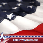 Load image into Gallery viewer, 2 Pack: USA Pleated Fan Flag 3x3 Feet Star Center Quarter Circle Embroidered Polyester Stars and Stripes
