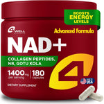 Load image into Gallery viewer, Gotu Kola NAD Plus Supplement 1400mg NMNH Supplement Alternative Supports Healthy Aging Complex with Nicotinamide Riboside &amp; Gotu Kola Collagen Formula for Energy Skin &amp; Cognitive 180 Caps