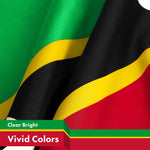 Load image into Gallery viewer, G128 Combo Pack: American USA Flag 3x5 Ft &amp; Saint Kitts and Nevis Flag 3x5 Ft  Both LiteWeave Pro Series Printed 150D Polyester, Brass Grommets