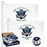 Load image into Gallery viewer, G128 2 PACK: US Coast Guard Flag 3x5 Ft Doublesided Embroidered Polyester