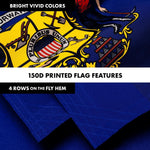Load image into Gallery viewer, G128 Combo Pack: 6 Ft Tangle Free Aluminum Spinning Flagpole (Black) &amp; Wisconsin WI State Flag 3x5 Ft, LiteWeave Pro Series Printed 300D Polyester  Pole with Flag Included