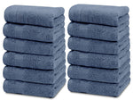 Load image into Gallery viewer, Resort Collection Soft Washcloth Face Body Towel Set 12 Pack Blue 12x12 Luxury