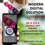 Load image into Gallery viewer, Waterproof Dog Collar 9-14 inch Neck x 3/5 inch Wide Plastic Buckle Adjustable Dog Collar for Large Dogs Small and Medium Dogs Breakaway Dog Collar Waterproof with Plastic Buckle and QR Dog Tag Boy &amp; Girl Dog Collars (Pink)