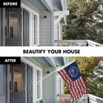 Load image into Gallery viewer, G128 Combo Pack: 6 Ft Tangle Free Aluminum Spinning Flagpole (Silver) &amp; 2nd Amendment American Flag 3x5 Ft, LiteWeave Pro Series Printed 150D Polyester  Pole with Flag Included