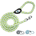 Load image into Gallery viewer, Reflective Dog Leash Heavy Duty and Durable 6 Ft Long Rope for Large and Medium Breeds Tangle Free Braided Leash with Comfortable Handle Neon Green
