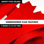 Load image into Gallery viewer, G128 Combo Pack: 5 Ft Tangle Free Aluminum Spinning Flagpole (White) &amp; Canada Canadian Flag 2.5x4 Ft, Double ToughWeave Series Double Sided Embroidered 210D Polyester  Pole with Flag Included