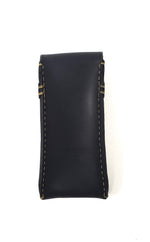 Load image into Gallery viewer, Black Leather Eyeglass Case Genuine Leather Protects Sunglasses Eyeglasses Case