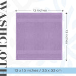 Load image into Gallery viewer, Luxury Washcloths for Bathroom Hotel Spa Bulk Set of 12 Lavender 13x13 Inch