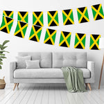 Load image into Gallery viewer, G128 Jamaica Jamaican Bunting Banner  Flag 8.2 x 5.5 Inch, Full String 33 Feet  Printed 150D Polyester, Decorations For Bar, School, Festival Events Celebration
