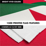 Load image into Gallery viewer, G128 Combo Pack: 6 Ft Tangle Free Spinning Flagpole (Silver) &amp; Algeria Flag 3x5 Ft Printed 150D Polyester, Brass Grommets (Flag Included) Aluminum Flag Pole