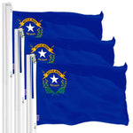 Load image into Gallery viewer, G128 3 Pack: Nevada NV State Flag  3x5 Ft  LiteWeave Pro Series Printed 150D Polyester  Indoor/Outdoor, Vibrant Colors, Brass Grommets, Thicker and More Durable Than 100D 75D Polyester