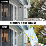 Load image into Gallery viewer, G128  6 Feet Tangle Free Spinning Flagpole (White) Rhode Island Flag Brass Grommets Embroidered 3x5 ft (Flag Included) Aluminum Flag Pole