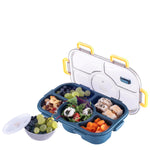 Load image into Gallery viewer, Blue Bento Box Simple &amp; Easy Leak Proof BPA Free 5 Compartment 50 Ounces