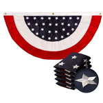 Load image into Gallery viewer, G128  5 Pack: USA Pleated Fan Flag 2x4FT Star Center Embroidered Polyester Stars and Stripes