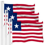 Load image into Gallery viewer, G128 3 Pack: Liberia Liberian Flag  3x5 Ft  LiteWeave Pro Series Printed 150D Polyester  Country Flag, Indoor/Outdoor, Vibrant Colors, Brass Grommets, Thicker and More Durable Than 100D 75D Poly