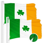 Load image into Gallery viewer, G128 2 Pack: Ireland Irish Shamrock Flag  2.5x4 Ft  ToughWeave Series Embroidered 300D Polyester  Embroidered Design, Indoor/Outdoor, Brass Grommets