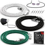 Load image into Gallery viewer, Glasses Strap String Holder 3 Pcs Terylene Eyeglasses Strap Cords NonSlip Tips