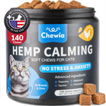 Load image into Gallery viewer, Cat Calming Treats Hemp Calming Care for Cats Cat Melatonin Soft Chews with Hemp Seed Oil and Probiotics Cat Anxiety Relief Storms Travel Grooming Separation Calming Chews for Cats