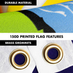 Load image into Gallery viewer, G128 Combo Pack: 6 Ft Tangle Free Spinning Flagpole (White) &amp; Montana Flag 3x5 Ft Printed 150D Polyester, Brass Grommets (Flag Included) Aluminum Flag Pole