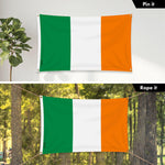 Load image into Gallery viewer, G128 Combo Pack: 6 Ft Tangle Free Aluminum Spinning Flagpole (White) &amp; Ireland Irish Flag 3x5 Ft, LiteWeave Pro Series Printed 150D Polyester, 4 Corner Brass Grommets  Pole with Flag Included