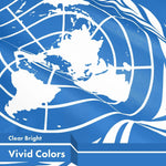Load image into Gallery viewer, G128 2 Pack: United Nations Flag  3x5 Ft  LiteWeave Pro Series Printed 150D Polyester  Indoor/Outdoor, Vibrant Colors, Brass Grommets, Thicker and More Durable Than 100D 75D Polyester