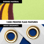 Load image into Gallery viewer, G128 Combo Pack: 6 Ft Tangle Free Aluminum Spinning Flagpole (Black) &amp; Vermont VT State Flag 3x5 Ft, LiteWeave Pro Series Printed 300D Polyester  Pole with Flag Included